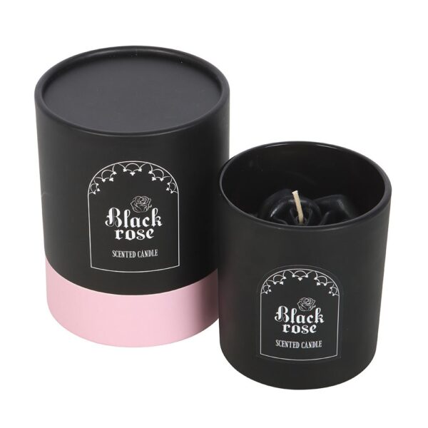 BLACK ROSE CANDLE WITH 3D ROSES - Image 2
