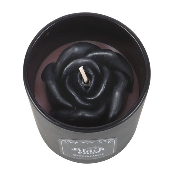 BLACK ROSE CANDLE WITH 3D ROSES - Image 3