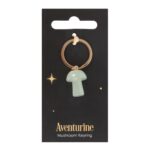 AVENTURINE CRYSTAL MUSHROOM KEYRING - Image 2