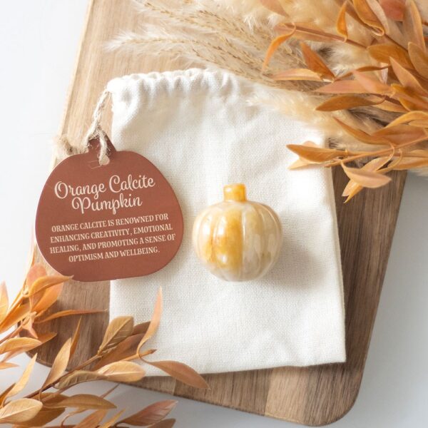 PUMPKIN SHAPED ORANGE CALCITE CRYSTAL - Image 2