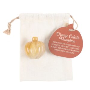 PUMPKIN SHAPED ORANGE CALCITE CRYSTAL
