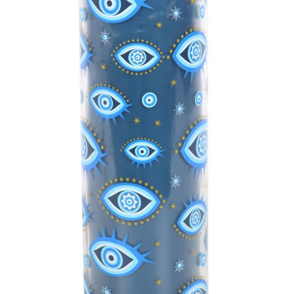 ALL SEEING EYE PRINT WHITE ROSE TUBE CANDLE - Image 3