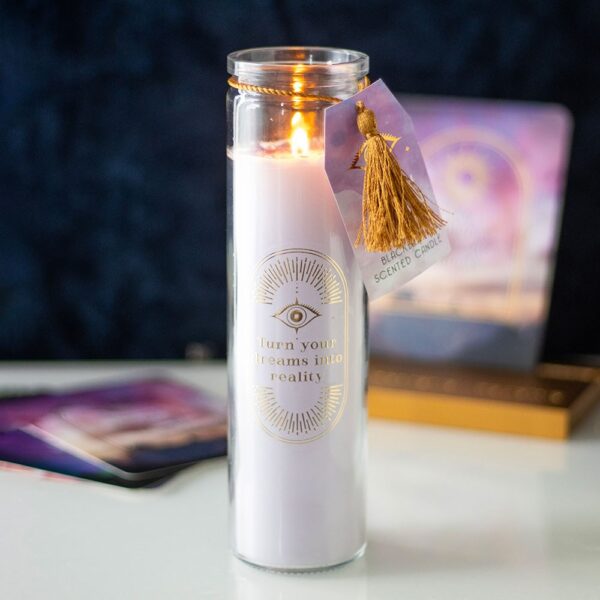 BLACKBERRY TUBE CANDLE WITH AMETHYST CRYSTALS - Image 1