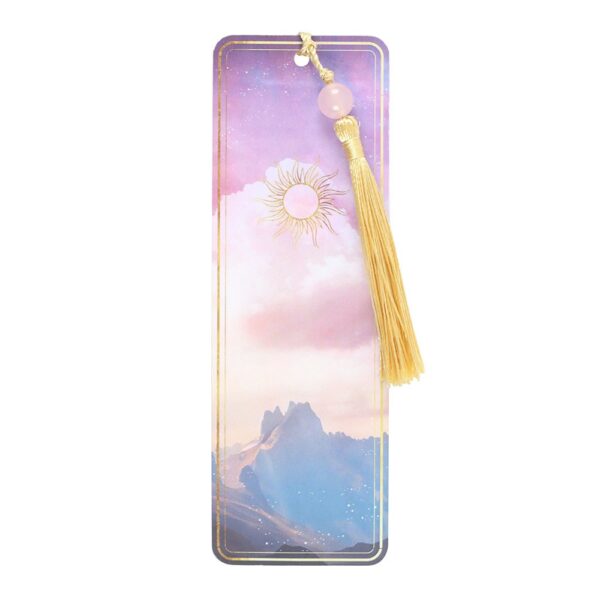 ETHEREAL ROSE QUARTZ BOOKMARK WITH TASSEL - Image 2