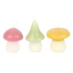 SET OF 3 PASTEL MUSHROOM CANDLES - Image 2