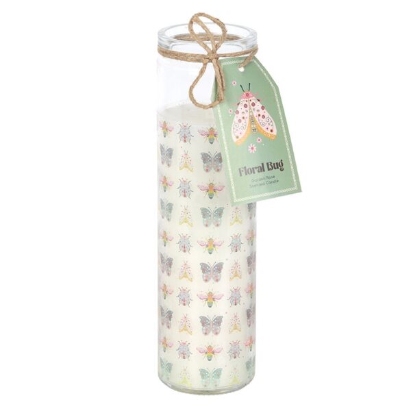 FLORAL BUG GARDEN ROSE TUBE CANDLE - Image 2