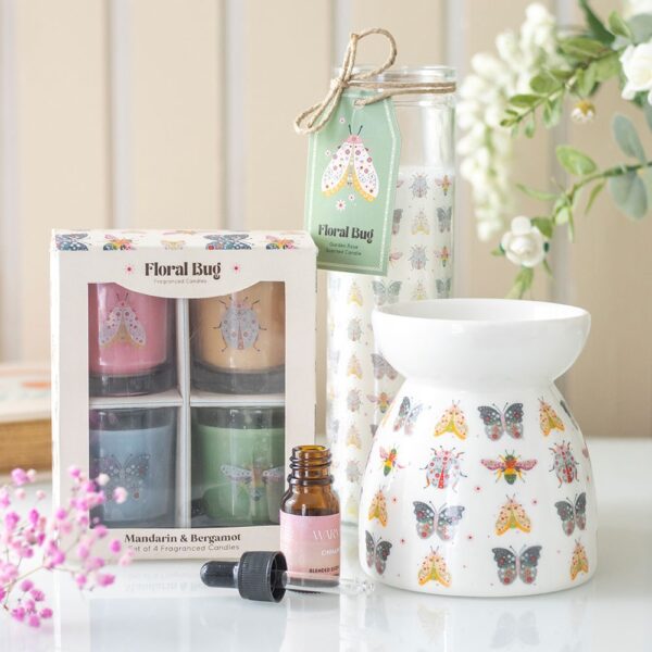 FLORAL BUG GARDEN ROSE TUBE CANDLE - Image 4
