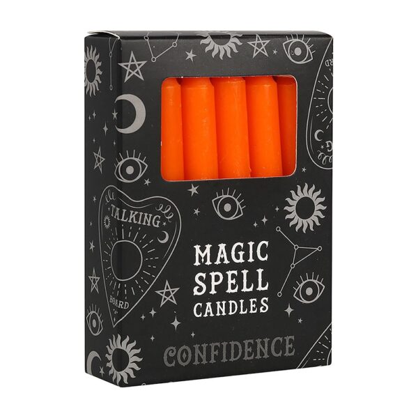 PACK OF 12 ORANGE 'CONFIDENCE' SPELL CANDLES - Image 2
