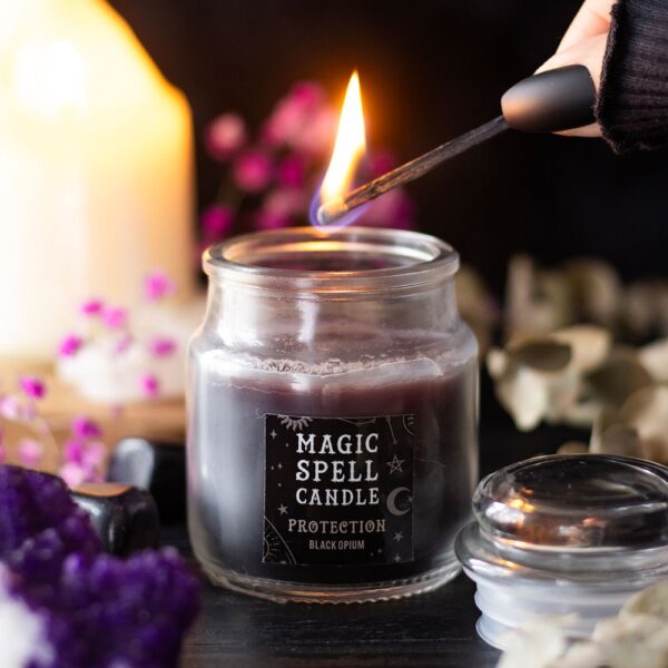 OPIUM 'PROTECTION' SPELL CANDLE JAR - Image 1