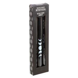 SET OF 3 BLACK MAGIC MYSTICAL TAPER CANDLES