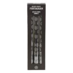 SET OF 3 BLACK MAGIC PENTAGRAM TAPER CANDLES - Image 2