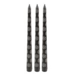 SET OF 3 BLACK MAGIC PENTAGRAM TAPER CANDLES - Image 3