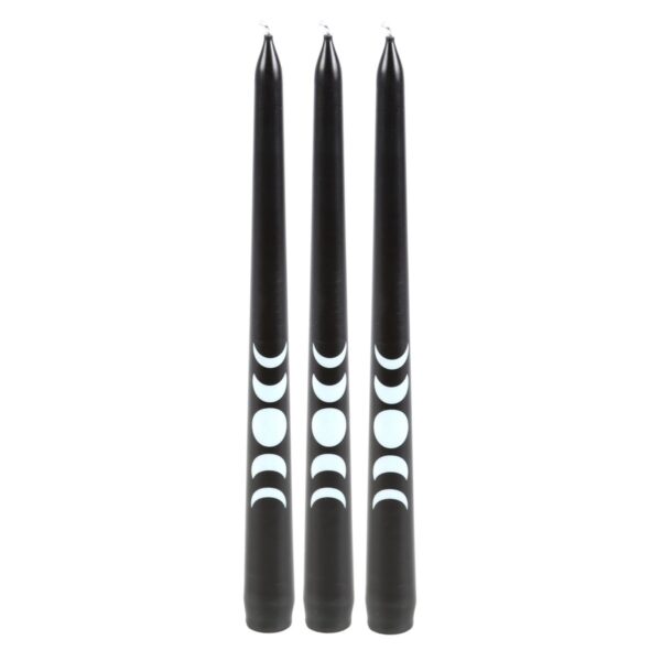 SET OF 3 BLACK MAGIC MOON PHASE TAPER CANDLES - Image 3