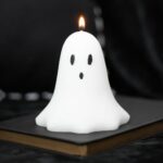 10CM UNSCENTED GHOST CANDLE