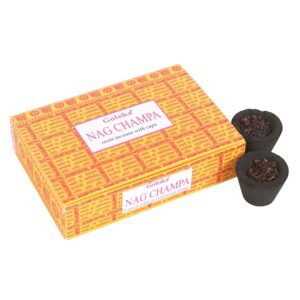 GOLOKA NAGCHAMPA RESIN INCENSE SMUDGE CUPS