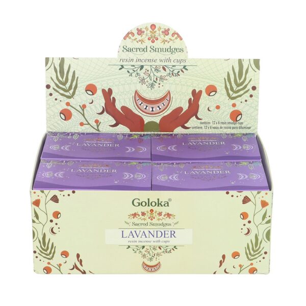 GOLOKA LAVENDER RESIN INCENSE SMUDGE CUPS - Image 2