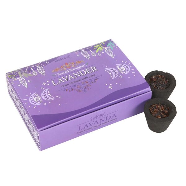 GOLOKA LAVENDER RESIN INCENSE SMUDGE CUPS - Image 1
