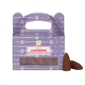 PACKETS OF SATYA LAVENDER BACKFLOW DHOOP CONES