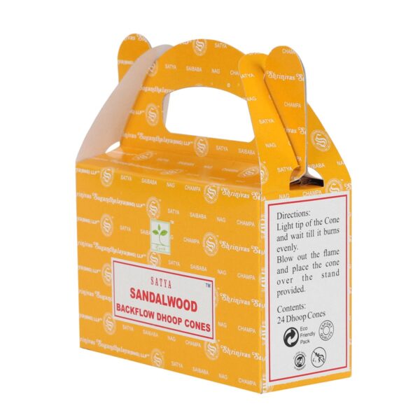 PACKETS OF SATYA SANDALWOOD BACKFLOW DHOOP CONES - Image 2