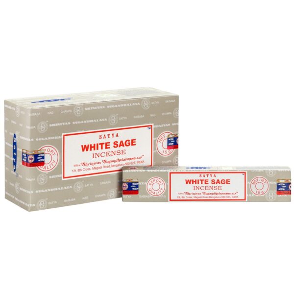 WHITE SAGE INCENSE STICKS BY SATYA - Image 1