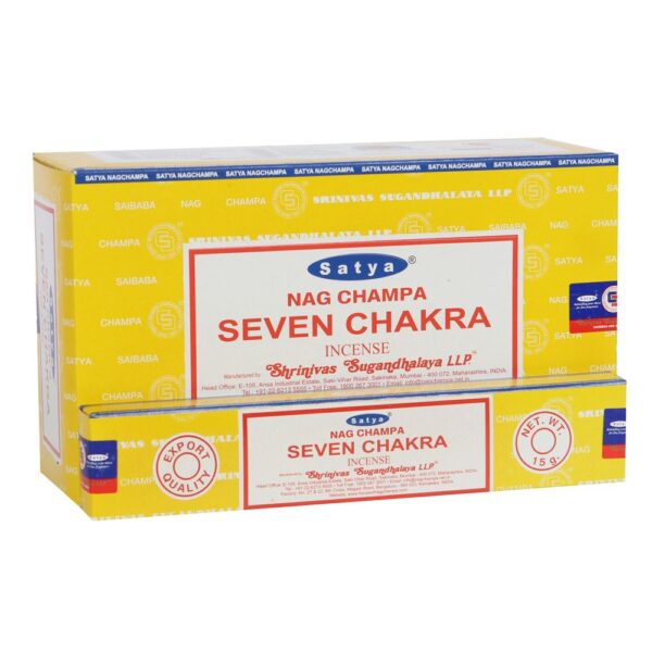 SEVEN CHAKRA INCENSE STICKS BY SATYA - Image 1