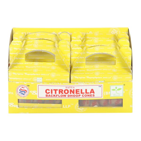 CITRONELLA BACKFLOW DHOOP INCENSE CONES BY SATYA - Image 2