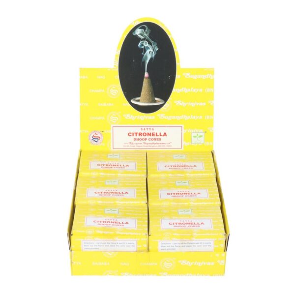 CITRONELLA DHOOP INCENSE CONES BY SATYA - Image 2