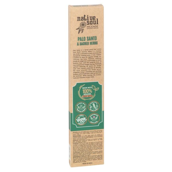 PALO SANTO & SACRED HERBS SMUDGE INCENSE STICKS - Image 2