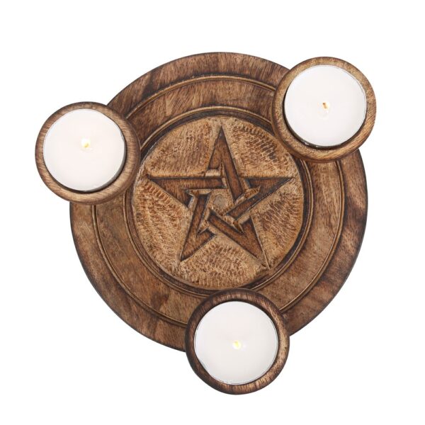 PENTAGRAM TEA LIGHT CANDLE HOLDER - Image 3
