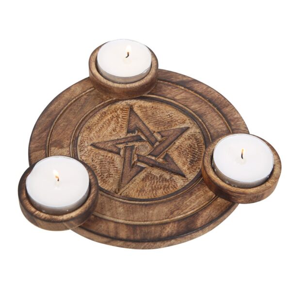 PENTAGRAM TEA LIGHT CANDLE HOLDER - Image 1