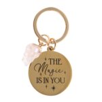 THE MAGIC IS IN YOU ROSE QUARTZ CRYSTAL KEYRING - Image 3