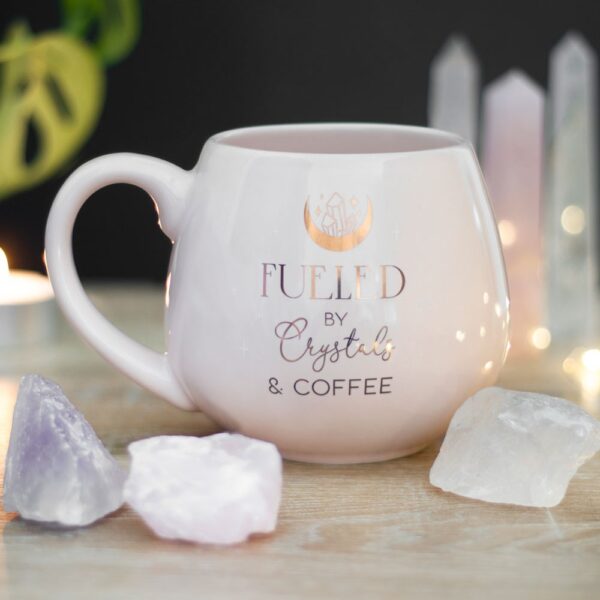 CRYSTALS AND COFFEE ROUNDED MUG - Image 1