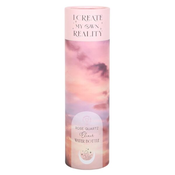 ROSE QUARTZ CREATE MY OWN REALITY GLASS WATER BOTTLE - Image 6
