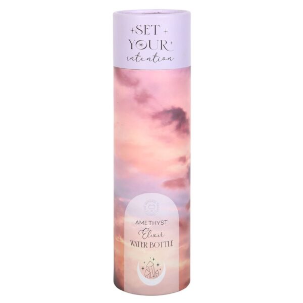 AMETHYST SET YOUR INTENTION GLASS WATER BOTTLE - Image 7