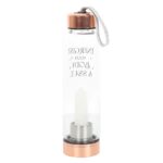 CLEAR QUARTZ BODY AND SOUL GLASS WATER BOTTLE - Image 3