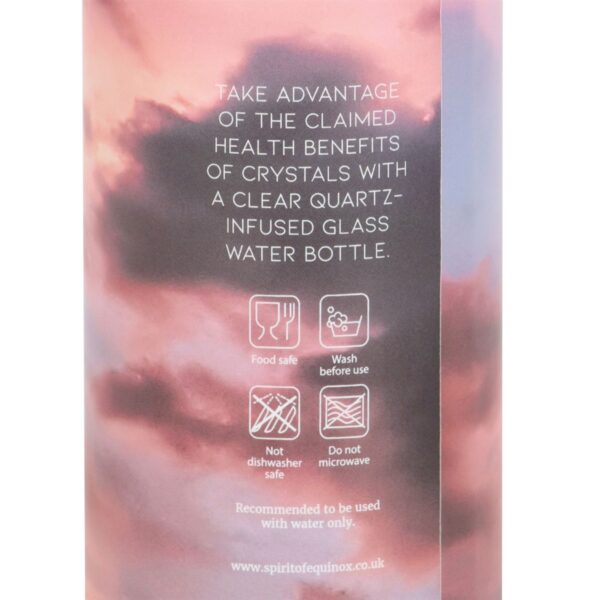 CLEAR QUARTZ BODY AND SOUL GLASS WATER BOTTLE - Image 7