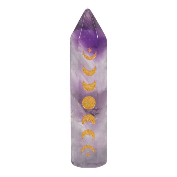 5CM AMETHYST MOON PHASE CRYSTAL POINT - Image 3