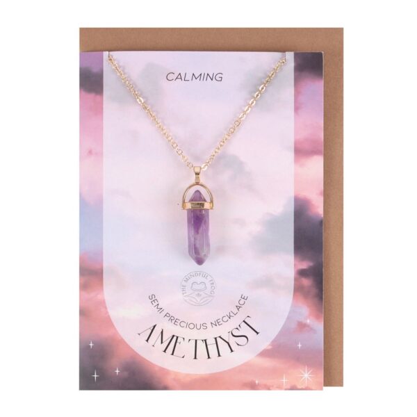 AMETHYST CRYSTAL NECKLACE GREETING CARD - Image 2