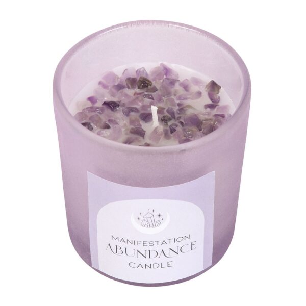 ABUNDANCE FRENCH LAVENDER CRYSTAL CHIP CANDLE - Image 1