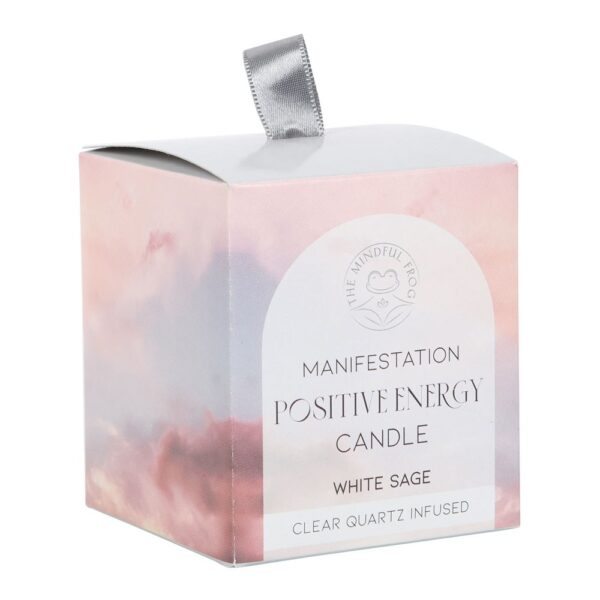POSITIVE ENERGY WHITE SAGE CRYSTAL CHIP CANDLE - Image 5