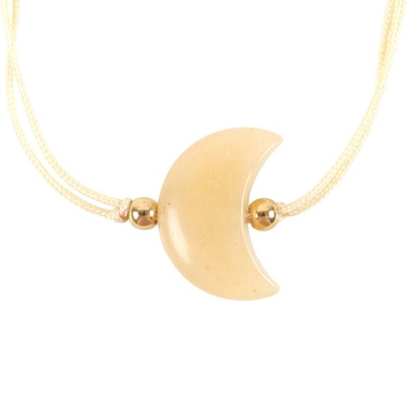 BE BRAVE YELLOW JADE CRYSTAL MOON BRACELET - Image 4