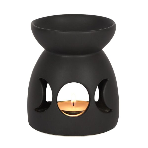 BLACK TRIPLE MOON CUT OUT OIL BURNER - Image 3