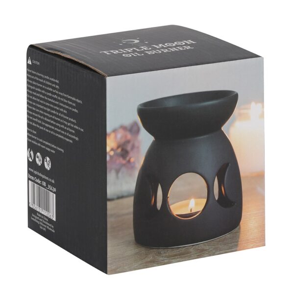 BLACK TRIPLE MOON CUT OUT OIL BURNER - Image 4