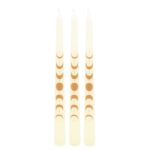 SET OF 3 OFF WHITE MOON PHASES TAPER DINNER CANDLES - Image 3