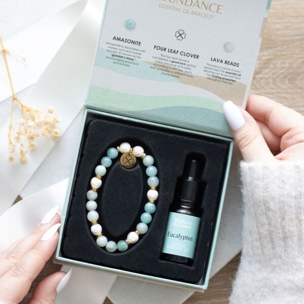 ABUNDANCE AMAZONITE CRYSTAL ESSENTIAL OIL BRACELET - Image 1