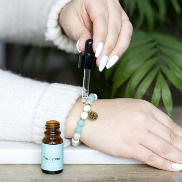 ABUNDANCE AMAZONITE CRYSTAL ESSENTIAL OIL BRACELET - Image 3