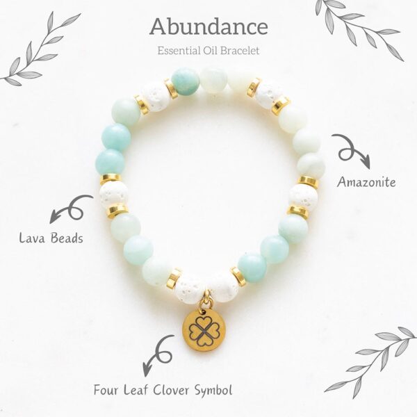 ABUNDANCE AMAZONITE CRYSTAL ESSENTIAL OIL BRACELET - Image 7