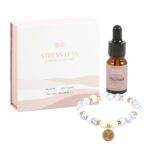 STRESS LESS HOWLITE CRYSTAL ESSENTIAL OIL BRACELET - Image 2
