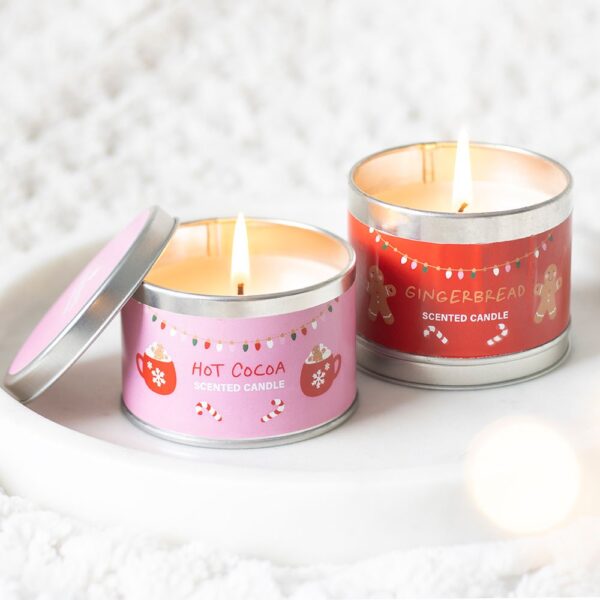 SET OF 12 SNUGGLE SEASON CANDLES IN DISPLAY - Image 1