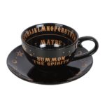 BLACK TALKING BOARD TEACUP AND SAUCER - Image 2
